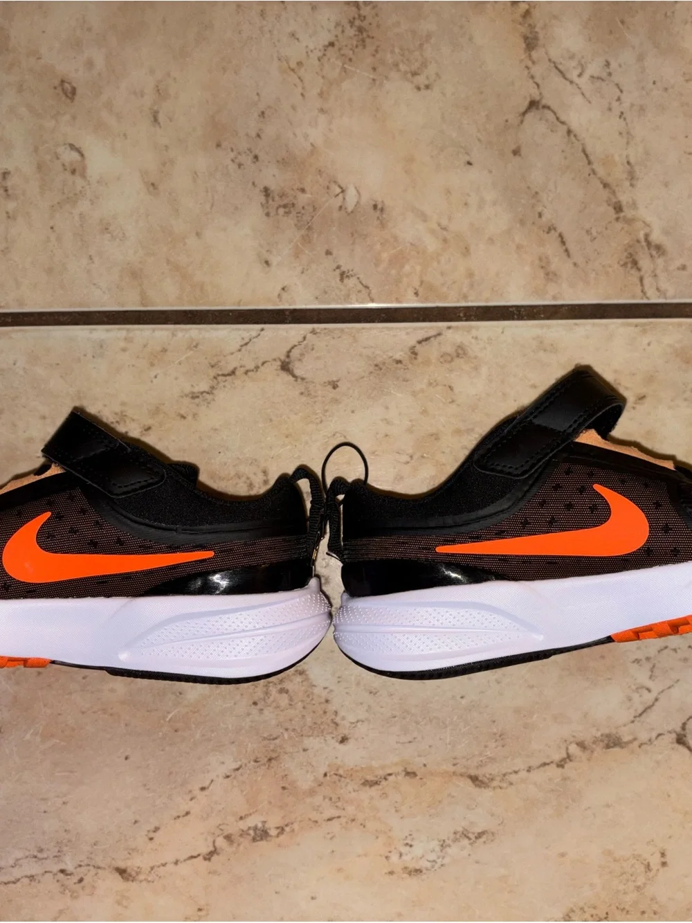 New Nike Kids' Black & Orange Sneakers
